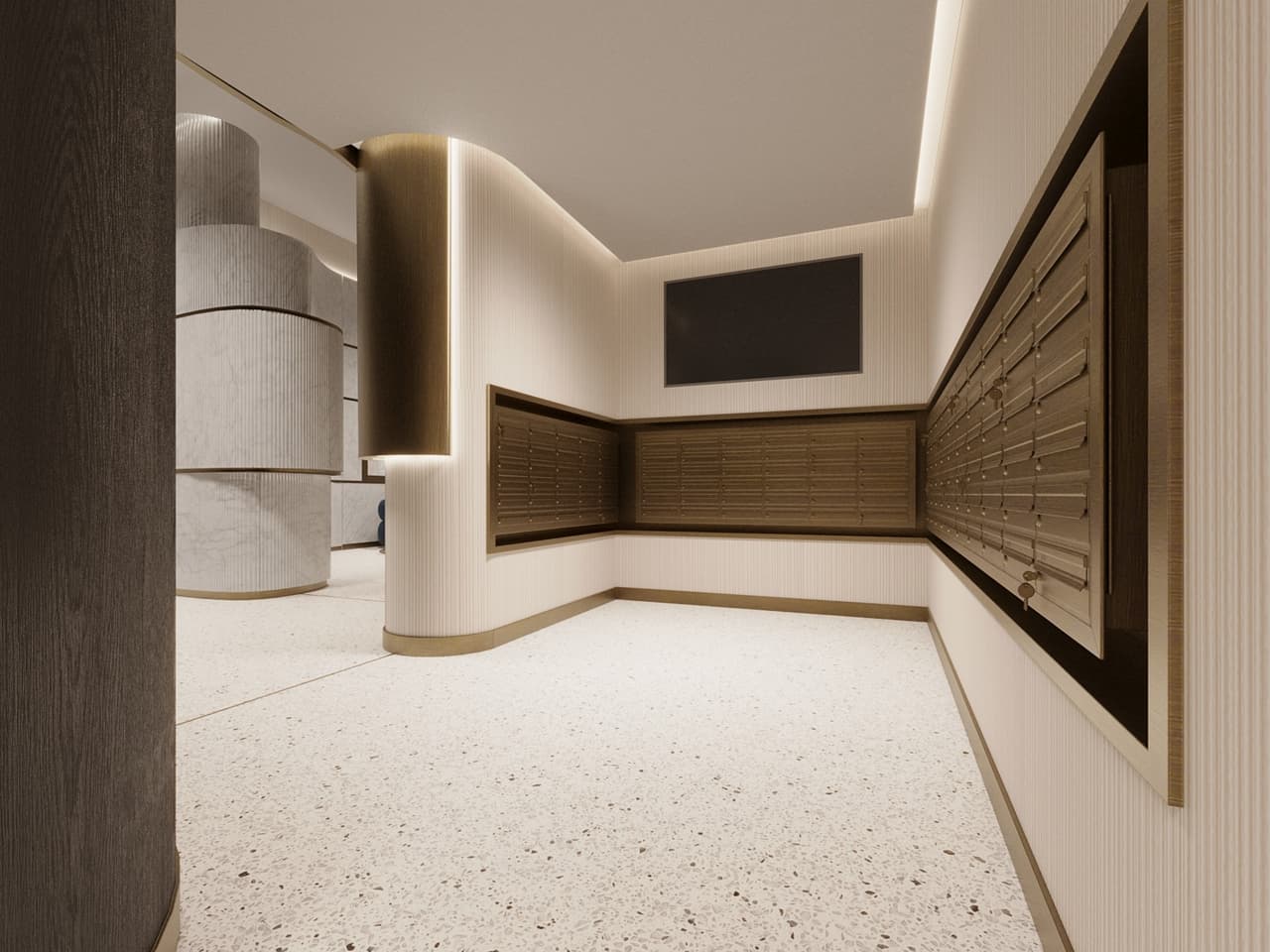 Furnished Lobby & Mailroom